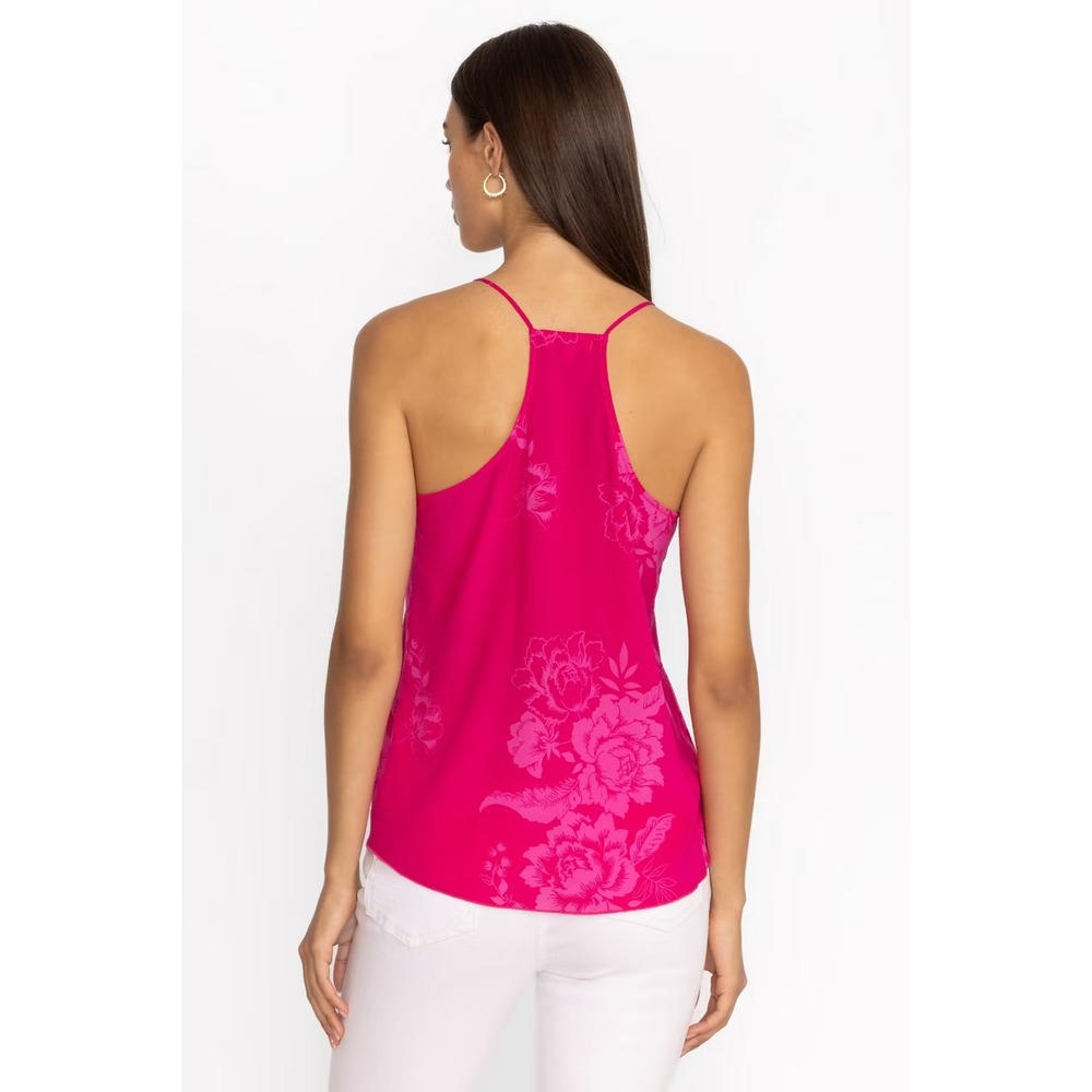 Johnny Was Etta Silk Cami Sz S Pink Floral Tank Top Boho Luxe Blouse Boho - Picture 3 of 8